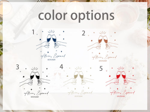 Custom Cocktail Wedding Napkins Engagement Decor, Personalized Cocktail Napkins with Text Anniversary Gifts, Name Napkins Wedding Surprises