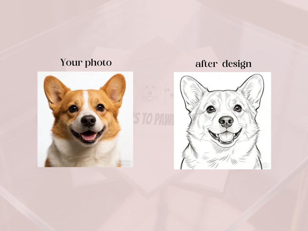 Personalized Dog Portrait From Photo Wedding Napkin for Pet Owners, Dog Napkin Gifts for Pet Lover Wedding, Pet Wedding Napkin Gifts for Her