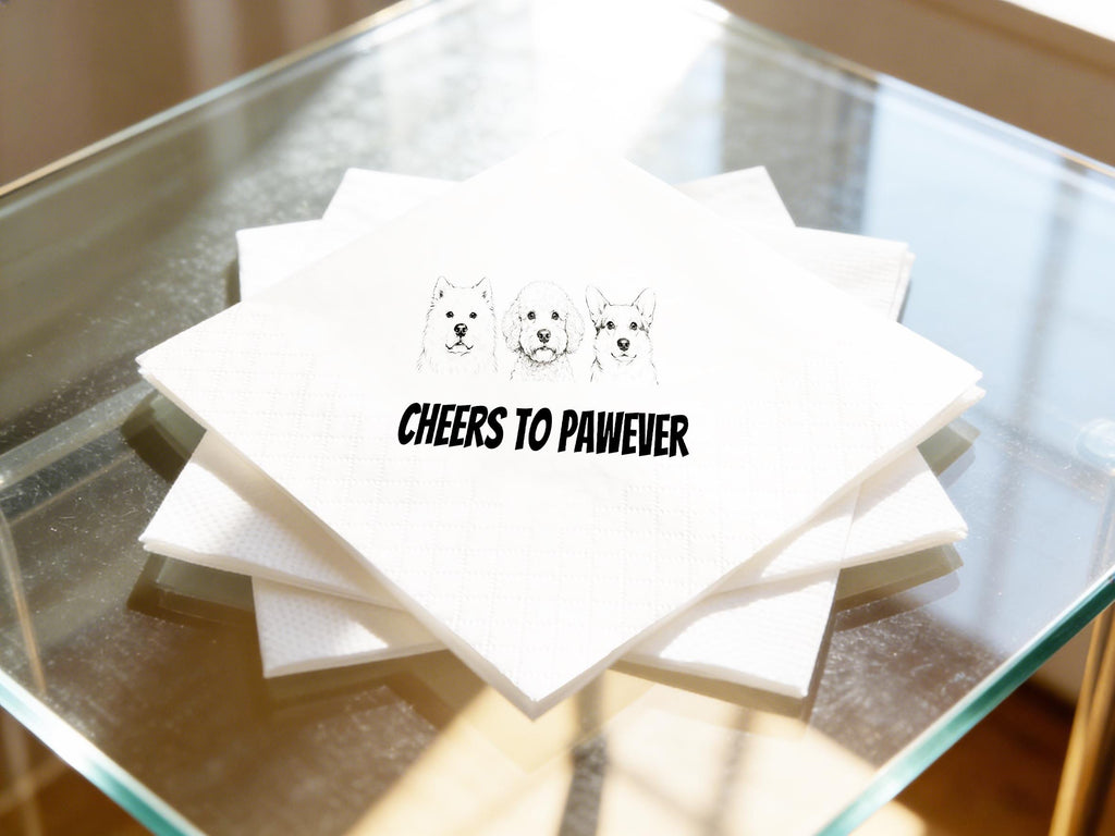 Personalized Dog Portrait From Photo Wedding Napkin for Pet Owners, Dog Napkin Gifts for Pet Lover Wedding, Pet Wedding Napkin Gifts for Her