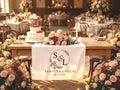Custom Wedding Initial Table Banners Wedding Decor, Personalized Name Party Banners Wedding Keepsake, Bridal Showers Sweetheart Table Decors